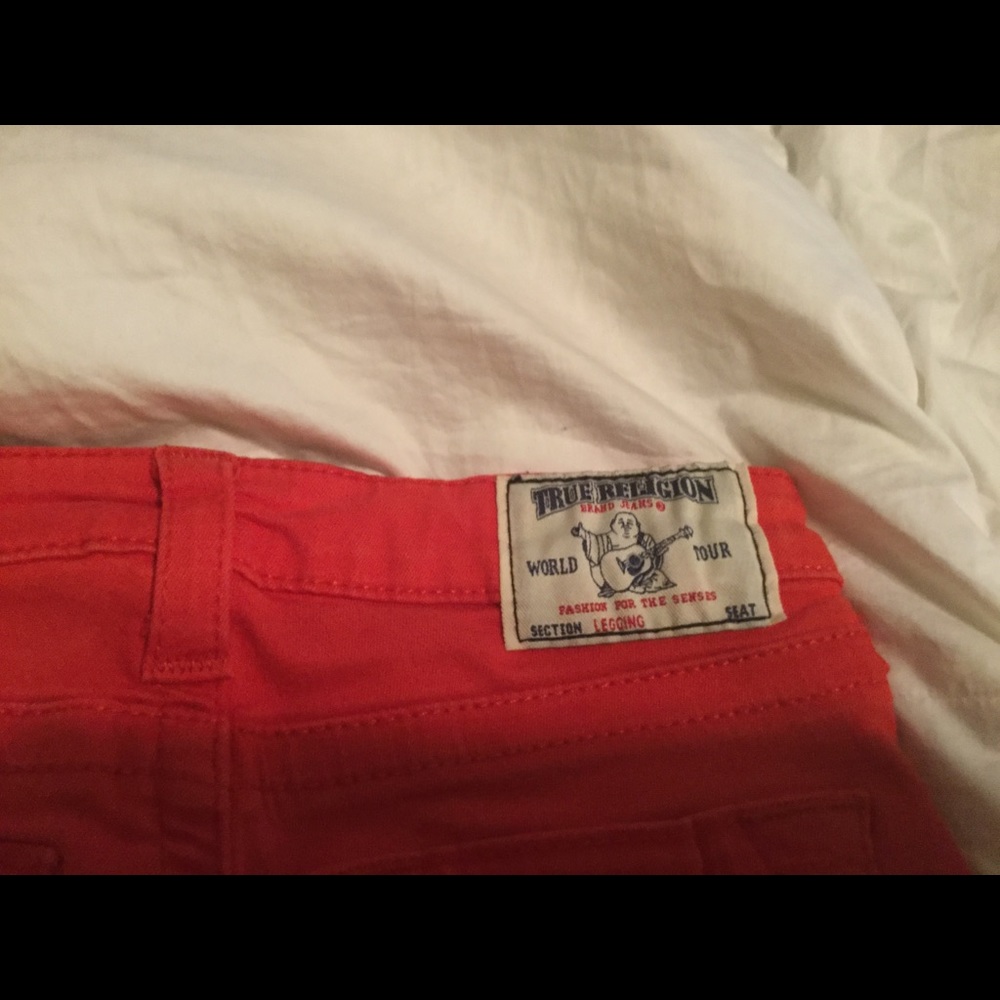 True religion red jeans like new